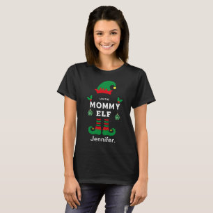 Mommy elf Familie passend Weihnachtsoutfit Name T- T-Shirt