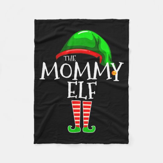 Mommy Elf Family Matching Group Christmas Mom Fleecedecke (Vorderseite)