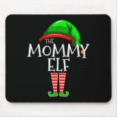 Mommy Elf Family Matching Group Christmas Mom Mousepad (Vorne)