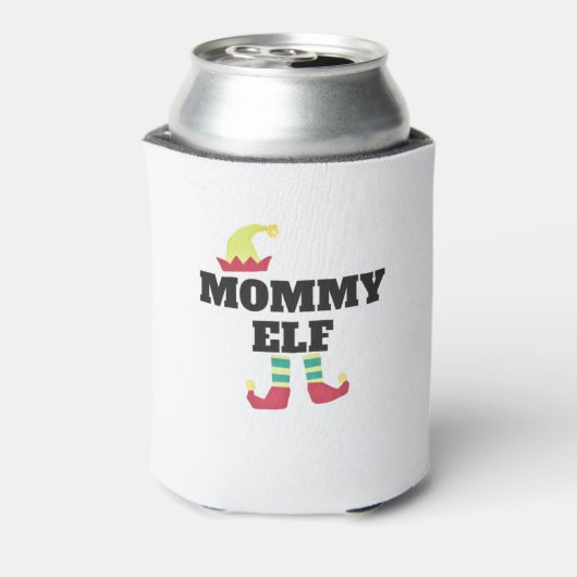 Mommy Elf Funny Matching Weihnachtsgeschenk Dosenkühler (Kanne Rückseite)