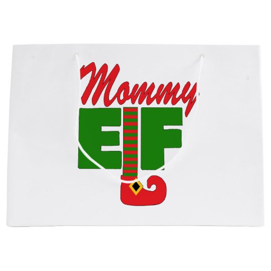Mommy Elf Große Geschenktüte (Vorderseite)