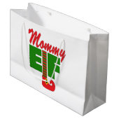 Mommy Elf Große Geschenktüte (Vorderseite Schrägansicht)