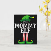 Mommy Elf Matching Family Christmas Party Karte (Gelbe Blume)