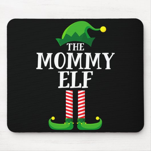 Mommy Elf Matching Family Christmas Party  Mousepad (Vorne)