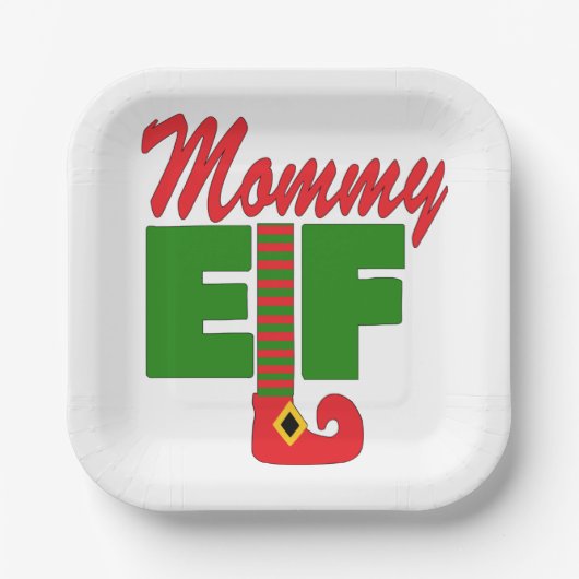 Mommy Elf Pappteller (Vorderseite)