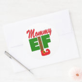Mommy Elf Runder Aufkleber (Umschlag)