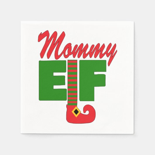 Mommy Elf Serviette (Vorderseite)