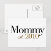 Mommy Est 2010 Postkarte (Vorne/Hinten)