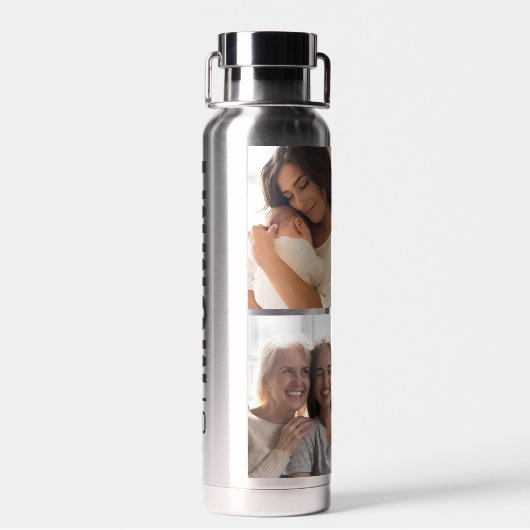 Mommy Established | Benutzerdefiniertes Datum 4 Fo Trinkflasche (Rückseite)