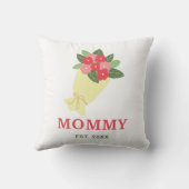Mommy etabliert seit Floral Bouquet Niedlich Kissen (Rückseite)