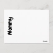 Mommy-Flash-Karte Postkarte (Rückseite)