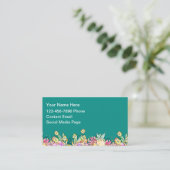 Mommy Floral Cute Contact Cards Visitenkarte (Stehend Vorderseite)