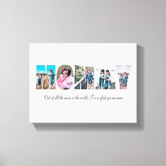 Mommy Foto Collage Leinwand (Vorderseite)