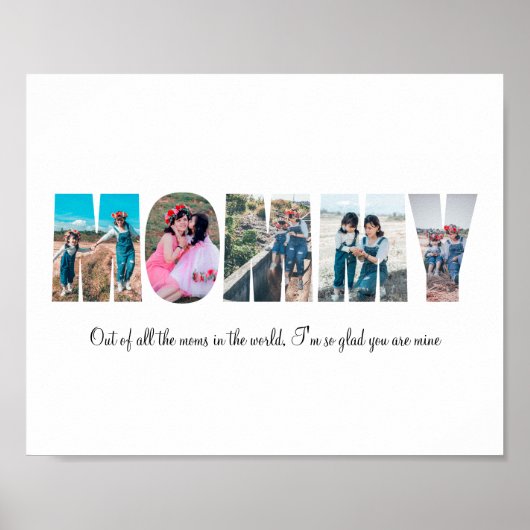 Mommy Foto Collage Poster (Vorne)