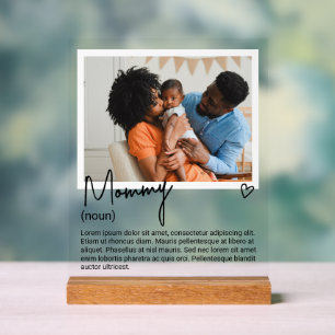 Mommy Foto und Personalisierte Noun Beschreibung Acrylschild
