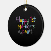 Mommy Gift Happy Erster Muttertag Keramik Ornament (Links)