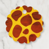 Mommy Giraffe und Calf Baby Shower Geschenkanhänger (Rückseite)