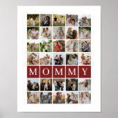 Mommy Grid 30 Photo Collage Family Keepsake Poster (Vorne)
