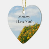 Mommy I Liebe You! Ziergeschenke Blue Sky Poppy Keramik Ornament (Links)