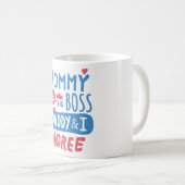 Mommy ist der Chef Daddy und ich stimme zu Kaffeetasse (VorderseiteRechts)