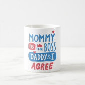Mommy ist der Chef Daddy und ich stimme zu Kaffeetasse (Mittel)