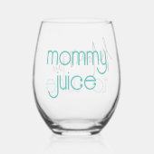 Mommy Juice Mama Zeit zum Wein Weinglas Ohne Stiel (Rückseite)