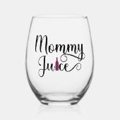 Mommy Juice Weinglas Ohne Stiel (Vorderseite)