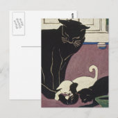 Mommy Kat and Kittens Postkarte (Vorne/Hinten)