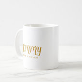 Mommy Kids nennen Gold Script Muttertag Kaffeetasse (Vorderseite Links)