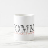 MOMMY Kids nennen Keepake Moderne Typografie Sweet Kaffeetasse (Mittel)