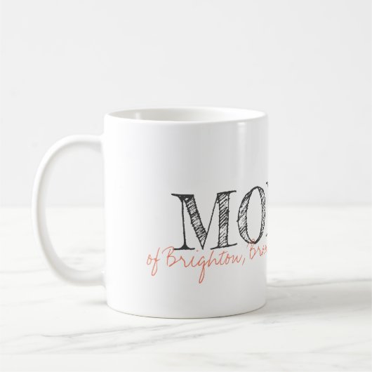 MOMMY Kids nennen Keepake Moderne Typografie Sweet Kaffeetasse (Links)