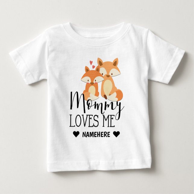 Mommy Lieben Me-fox Baby T-shirt (Vorderseite)