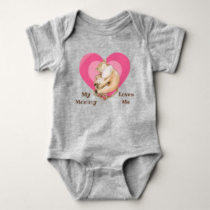 Mommy Lieben Me Monkey Baby Bodysuit Strampler