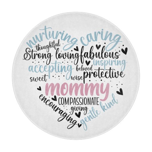 Mommy Loving Kümmre sanft Schneidebrett (Vorderseite)