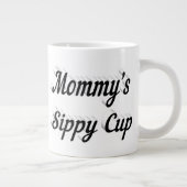 Mommy lustigen Kaffee Zitat schwarzen Halbtext Jumbo-Tasse (Rechts)