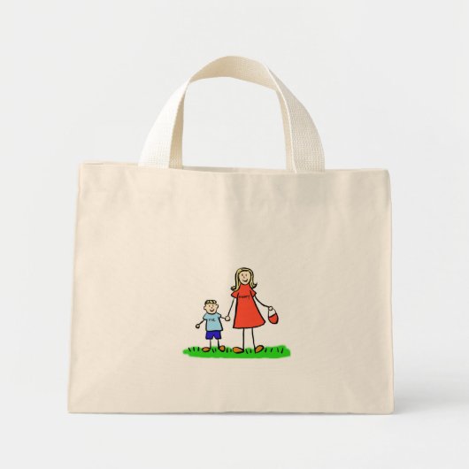 Mommy & Me Bag (Blond ohne Titel) Mini Stoffbeutel (Vorne)