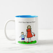Mommy & Me - Blond Little Boy Custom Tasse (Links)