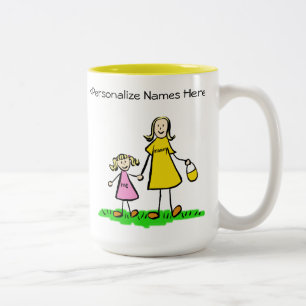 Mommy & Me Blond Little Girl Custom Gift Tasse