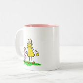 Mommy & Me Blond Little Girl Tasse (Vorderseite Links)