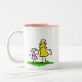 Mommy & Me Blond Little Girl Tasse (Links)