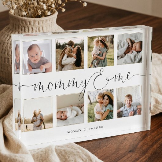 Mommy & Me Elegantes Skript | Foto Grid Collage