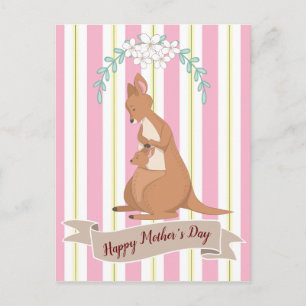 Mommy & Me Kangaroo Postkarte