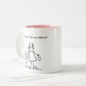 Mommy & Me - Mother & Little Girl Custom Gift Tass Zweifarbige Tasse (Vorderseite Links)