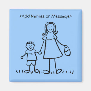 Mommy & Me - Mutter und Sohn - Familienmagnet Magnet