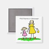 Mommy & Me - Mütter und Tochter-Blonde-Magnete Magnet (Vorderseite/Rückseite)