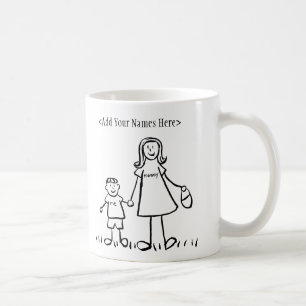 Mommy & Me-Tasse (Namen anpassen) Kaffeetasse