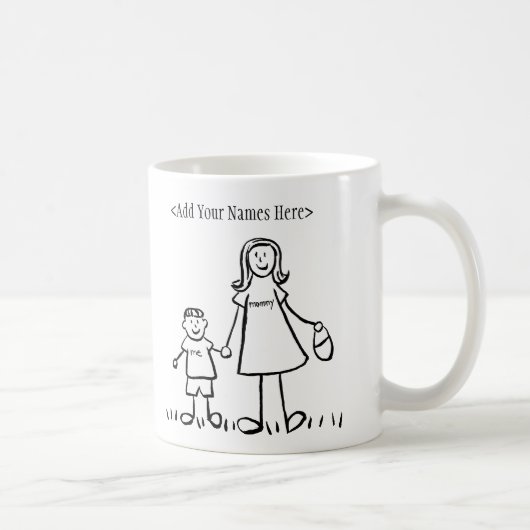 Mommy & Me-Tasse (Namen anpassen) Kaffeetasse (Rechts)