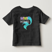 Mommy & Mini Mermaid Matching Parent Kid Black Kleinkind T-shirt (Vorderseite)