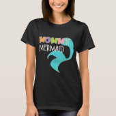 Mommy & Mini Mermaid Matching Parent Kid Mama Blac T-Shirt (Vorderseite)