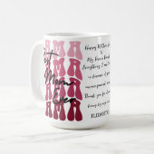 Mommy Modern Mama Custom Message Mother's Day Gift Kaffeetasse (Vorderseite Links)
